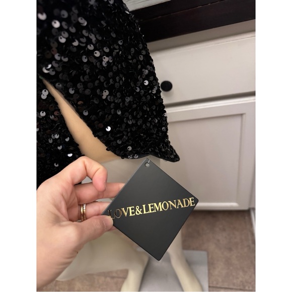 Love & lemonade sequin mini dress M fits small/medium - Picture 4 of 10